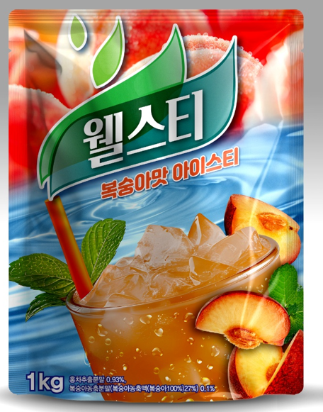 [웰스티] 복숭아 아이스티